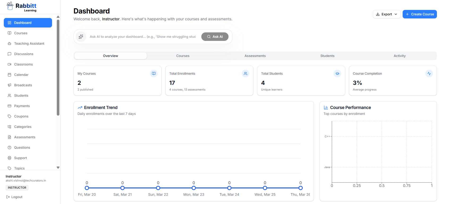 Instructor Dashboard